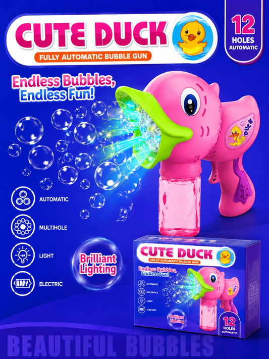 Cute Duck Automatic Bubble Gun