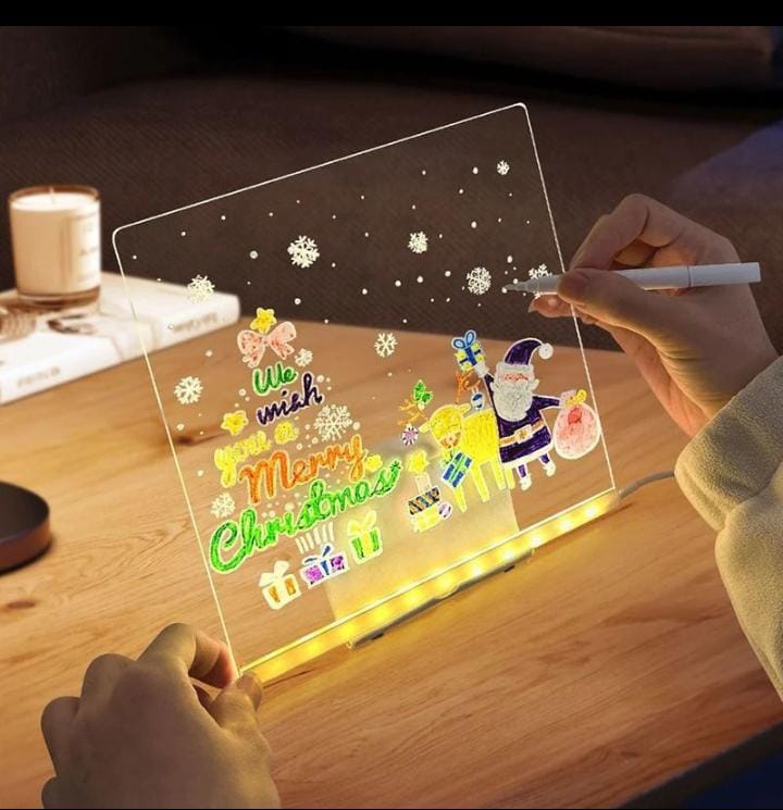DIY Acrylic LED Message Board with USB Light & Color Markers