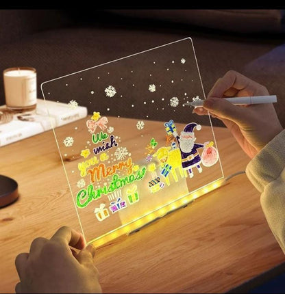 DIY Acrylic LED Message Board with USB Light & Color Markers