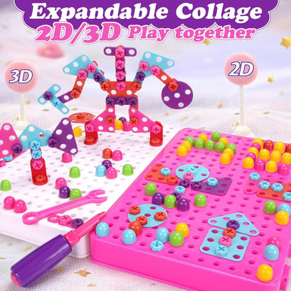 2D & 3D Creative Building Board – Educational DIY Toy for Kids